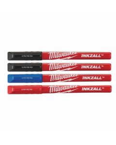 Milwaukee INKZALL Fineliner (2x schwarz, rot, blau)