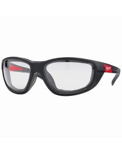 Milwaukee Premium Schutzbrille (klar, mit abnehmbarer Schaumstoffauflage)